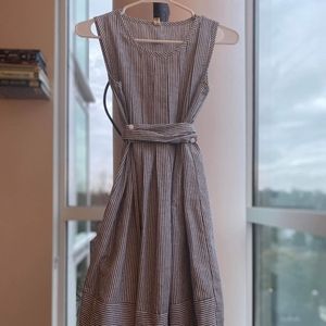 EFO Sleeveless Striped A-line Dress